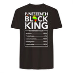 Juneteenth Black King Nutritional Facts Melanin Men Father in Dark Chocolate - back view