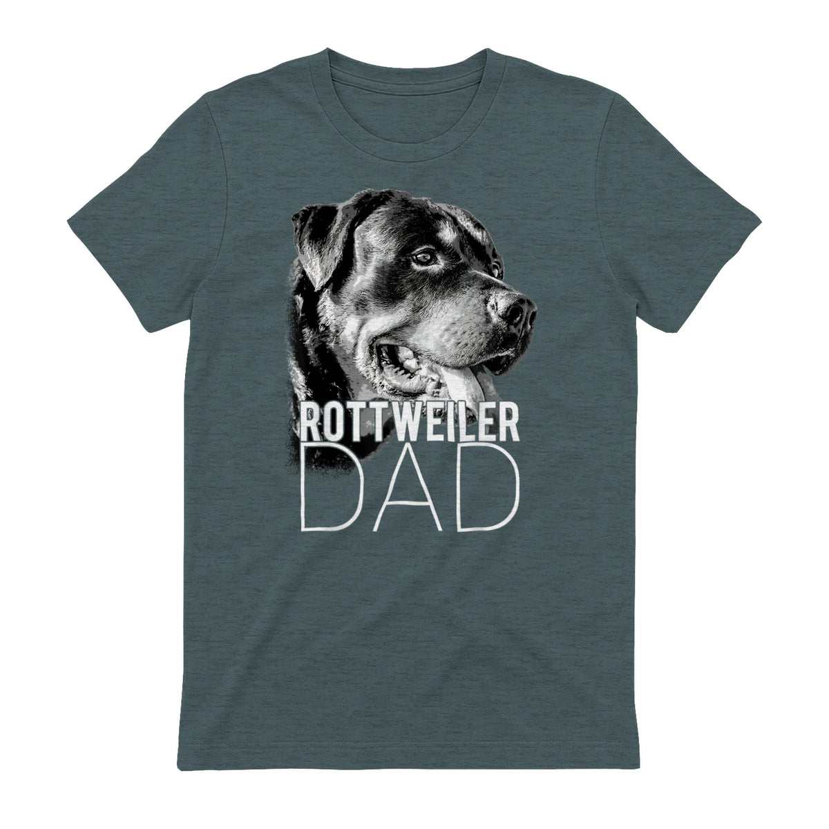 Dog Dad Rottweiler – Chiens Papa in Dark Heather - back view