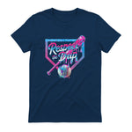 Baseball Drip for Boys Ice Cream Drip Youth Boys Baseball T-Shirt in Navy - back view