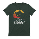 Cat Daddy Vintage Eighties Style Cat Retro Distressed in Forest Green - back view