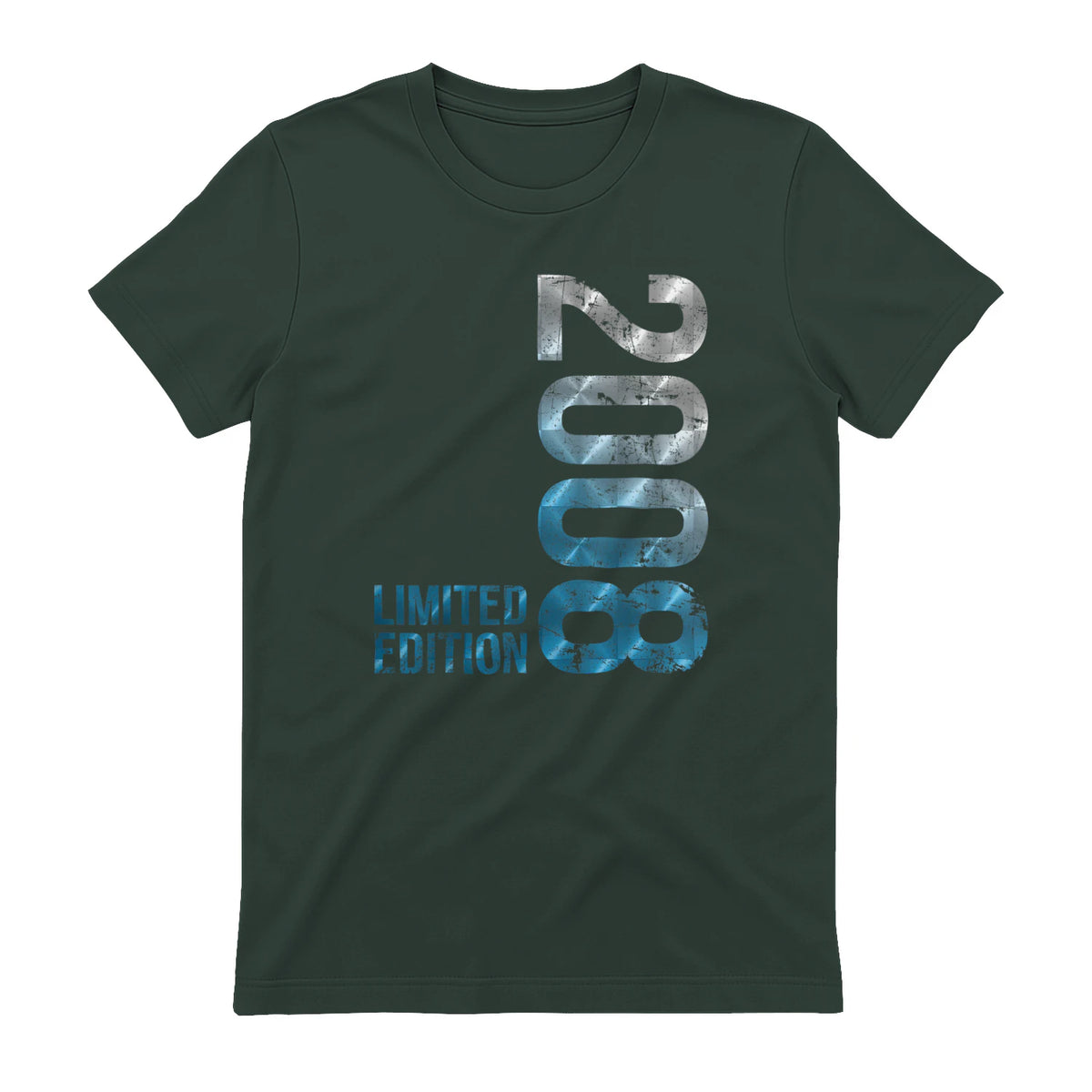 Vintage Eighteenth Birthday Gift T-Shirt in Forest Green - back view