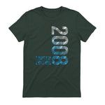 Vintage Eighteenth Birthday Gift T-Shirt in Forest Green - back view