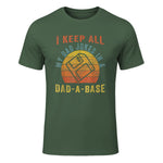 I Keep All My Dad Jokes In A Dad-A-Base Vintage Father Dad in Military Green - front view