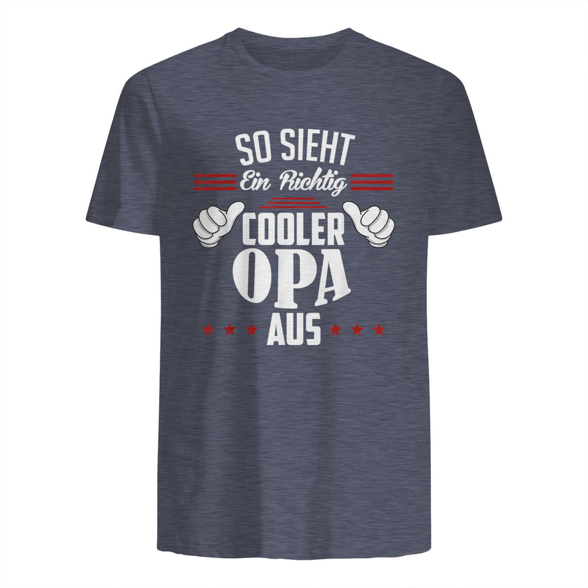 Opa SAGT So Sieht EIN richtig Cooler Opa aus Großvater in Heather Navy - back view