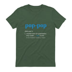 Pop Pop Gifts Grandpa Fathers Day in Military Green - back view