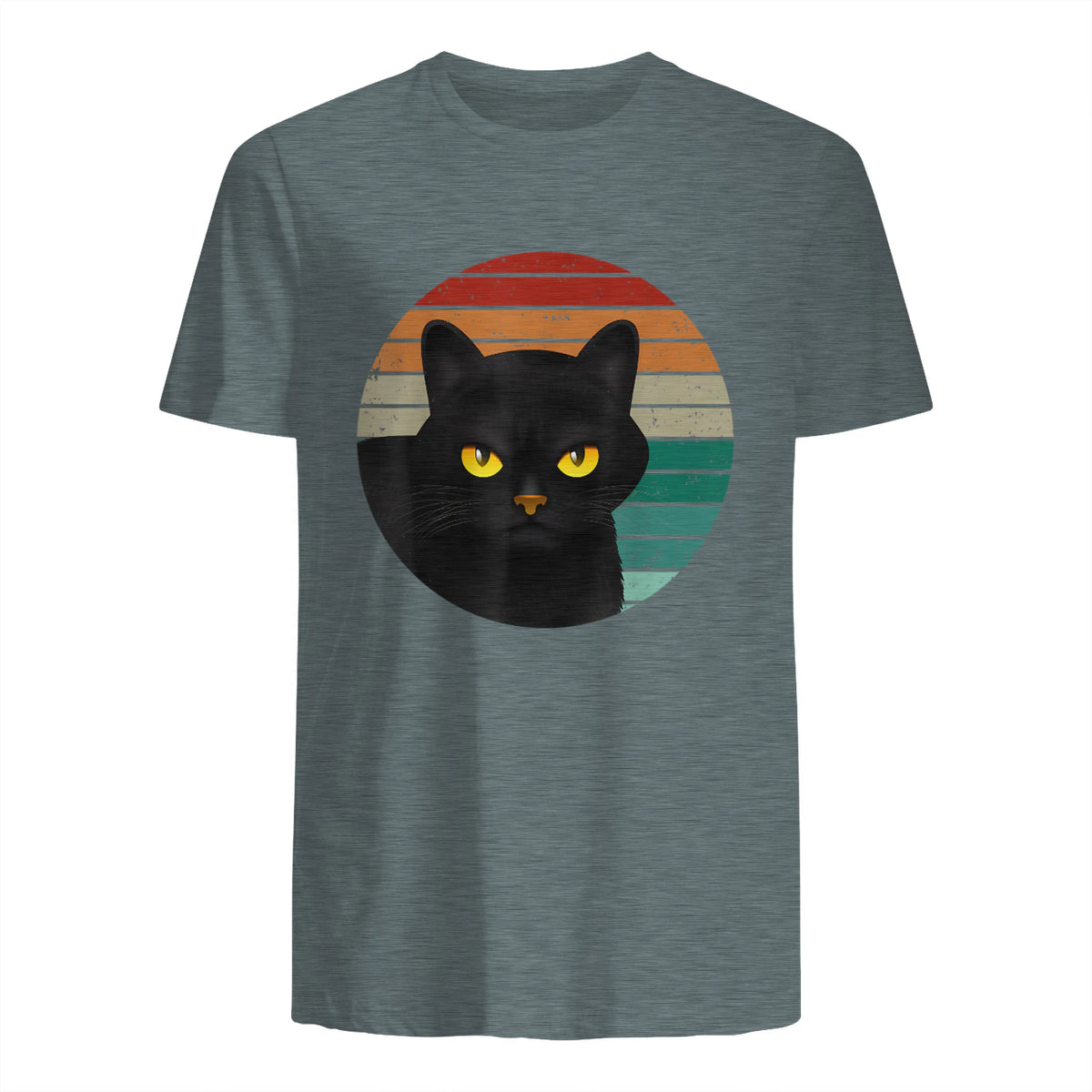 Chats Vintage Cat I Style rétro Chats noirs in Dark Heather - back view