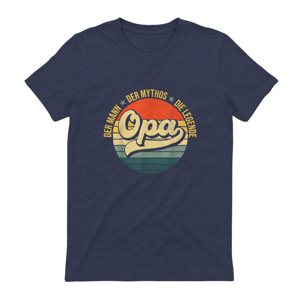 Opa Geschenke Lustig Großvater Geschenkidee Spruch Opa in Heather Navy - back view