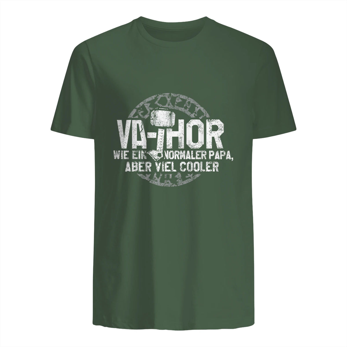 Vathor Vater Thor Cool Hammer Papa Fathor in Military Green - back view