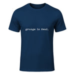 Chemises de soirée rock des années 90 Grunge Is Dead Novelty Saying Funny in Navy - front view