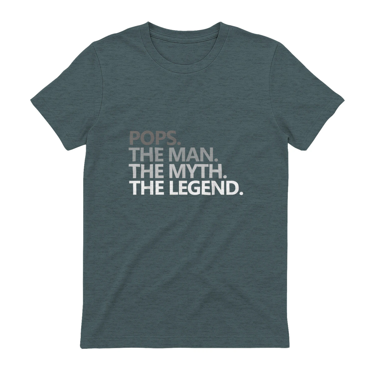 POPS GRANDPA DAD BIRTHDAY Father's Day Funny Men Gift in Dark Heather - back view
