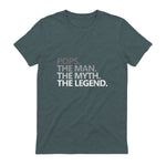 POPS GRANDPA DAD BIRTHDAY Father's Day Funny Men Gift in Dark Heather - back view