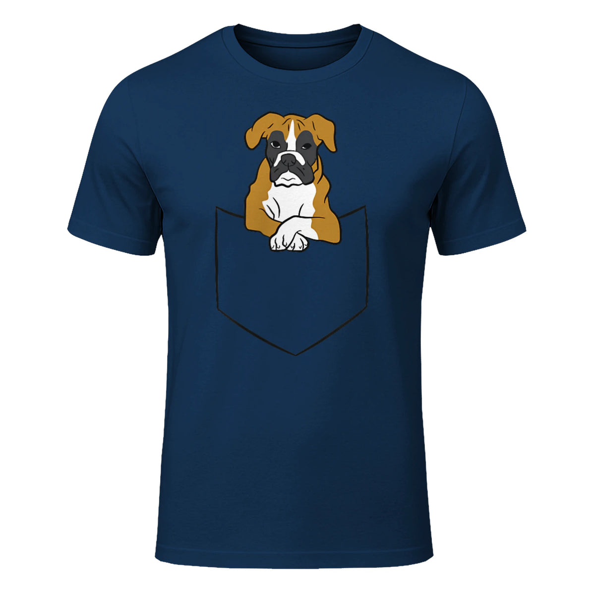 Chien Boxer dans la poche Chien Boxer in Navy - front view