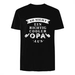 So Sieht EIN richtig Cooler Opa aus Großvater in Black - back view