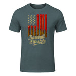 Baseball Lifestyle Apparel Youth Baseball Drip Ice Cream T-Shirt in Dark Heather - front view