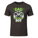 Dad of The Birthday Boy Matching Video Gamer Birthday Party in Dark Chocolate - front view
