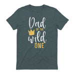 Dad of the Wild One First Birthday Daddy T-Shirt in Dark Heather - back view