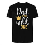 Dad of the Wild One First Birthday Daddy T-Shirt in Black - back view