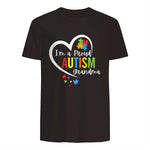 I'm A Proud Grandma Love Heart Autism Awareness Puzzle in Dark Chocolate - back view