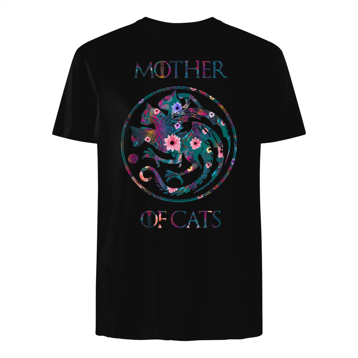 Mother of Cats Shirt T-Shirt in Black - back view