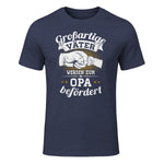 Großartige Väter werden zum Opa befördert Enkel Bester Papa in Heather Navy - front view
