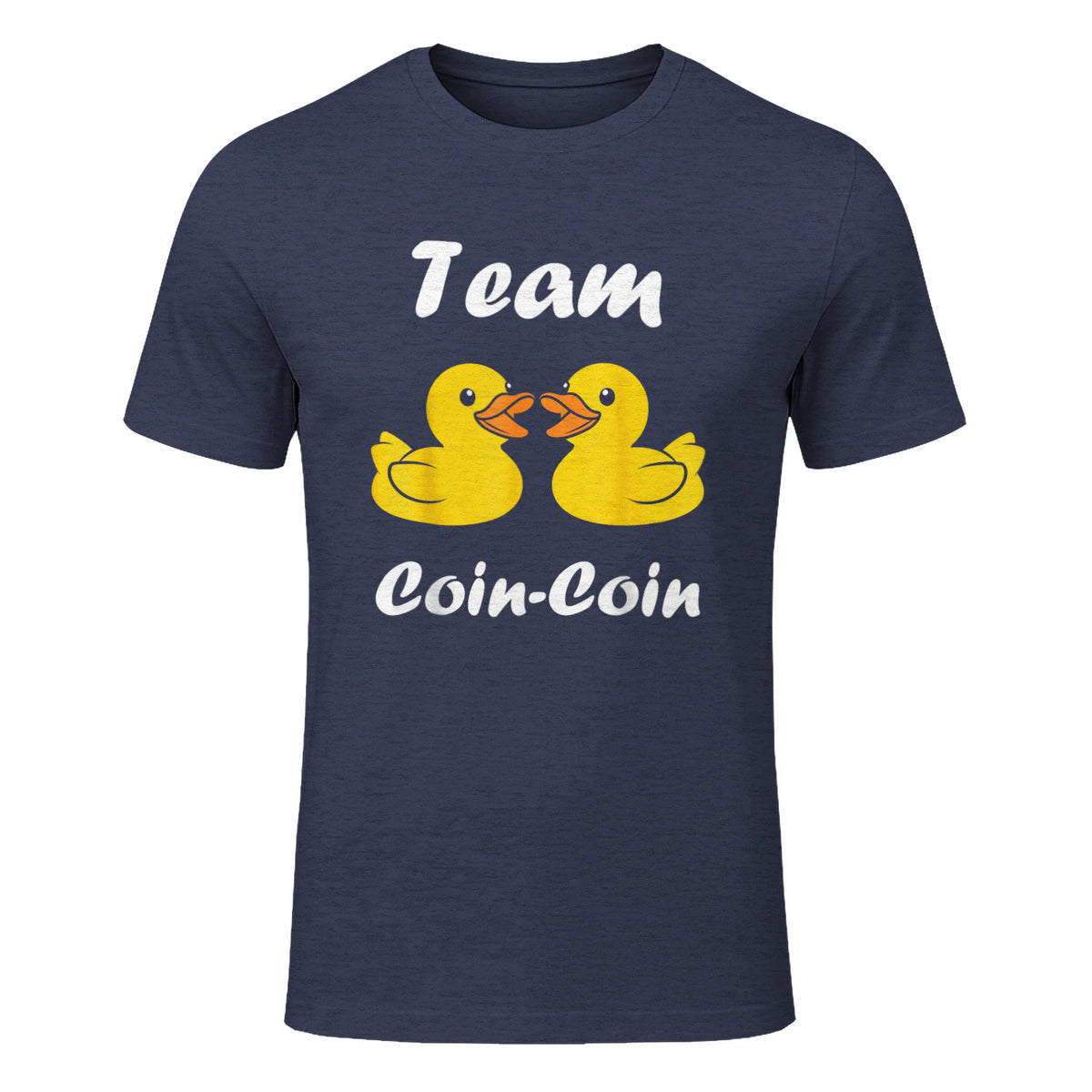 Citation Canard Enfant Humour Team Canards Coin-Coin in Heather Navy - front view
