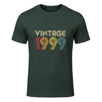 Vintage Twenty-Fourth Birthday Gift T-Shirt in Forest Green - front view