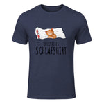 Süße Katzen & Haustier Geschenkideen Offizielles Schlafshirt Katze Schlafanzug Katzen in Heather Navy - front view