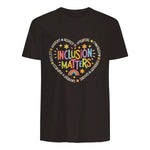 Inclusion Matters Special Education Teacher Autism Awareness in Dark Chocolate - back view