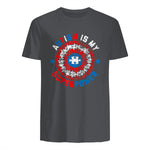 Autism is My Superpower Autism Awareness Autistic for Boys in Charcoal - back view