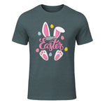 Happy Easter Bunny Women Girls Rabbit Easter Egg Hunt Funny in Dark Heather - front view