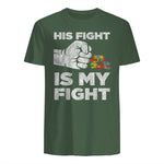 Autism Awareness for Parents of Autistic Kids T-Shirt in Military Green - back view