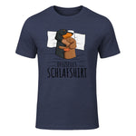 Offizielles Schlafshirt Dackel Hund Dachshund Teckel in Heather Navy - front view