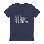 POPS GRANDPA DAD BIRTHDAY Father's Day Funny Men Gift in Heather Navy - back view