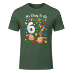 Six Seven Autism Awareness T-Shirt in Military Green - front view