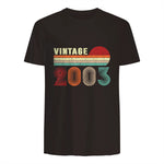 Vintage Twenty-Second Birthday T-Shirt in Dark Chocolate - back view