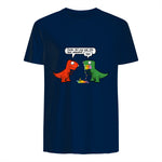 Dude Did You Eat The Last Unicorn Funny Dinosaur in Navy - back view