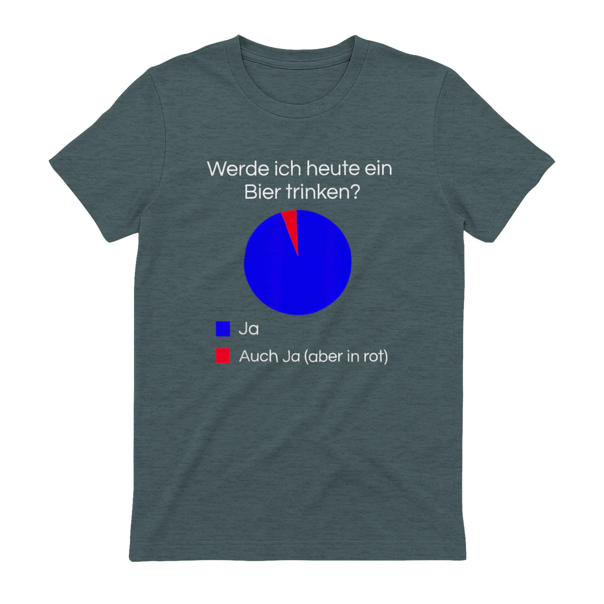Lustiges Bier Shirt I Alkohol Trinken Party Fest Wein in Dark Heather - back view