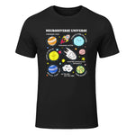 Kids Autism Awareness Neurodiverse Universe Neurodiversity in Black - front view