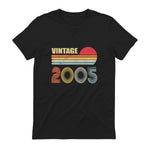 Vintage Nineteenth Birthday T-Shirt in Black - back view