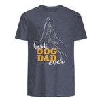 Best Dog Dad Ever Le meilleur papa chien du monde - Chiens in Heather Navy - back view