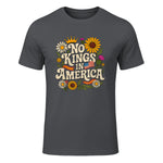No King in America T-Shirt in Charcoal - front view