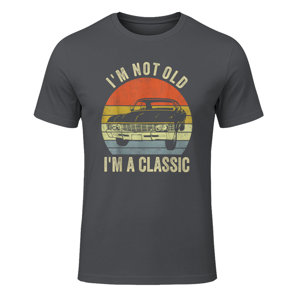 I'm Not Old Just Classic Funny Fathers Day Gift Dad T-Shirt in Charcoal - front view