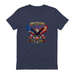 American Independence Day Anniversary T-Shirt in Heather Navy - back view