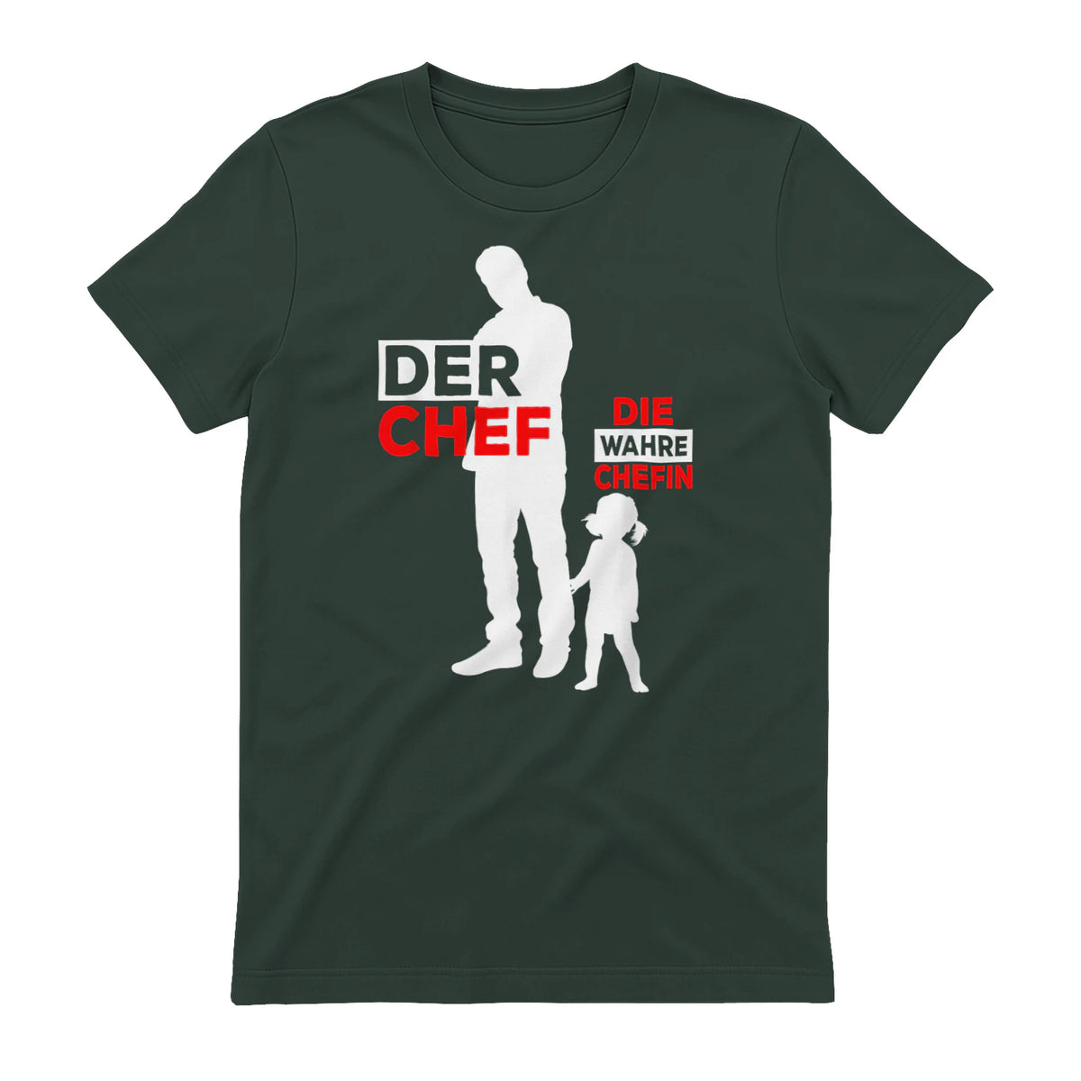 Vater Tochter Partnerlook Vatertag Papa Tochter in Forest Green - back view