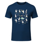 Funny It’s Ok to Be Different Autism Goose Teacher in Navy - front view