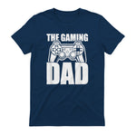 The Gaming Dad Game Controller Spruch Geschenkidee Vatertag T-Shirt in Navy - back view