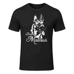 Design graphique de chien malinois belge in Black - front view