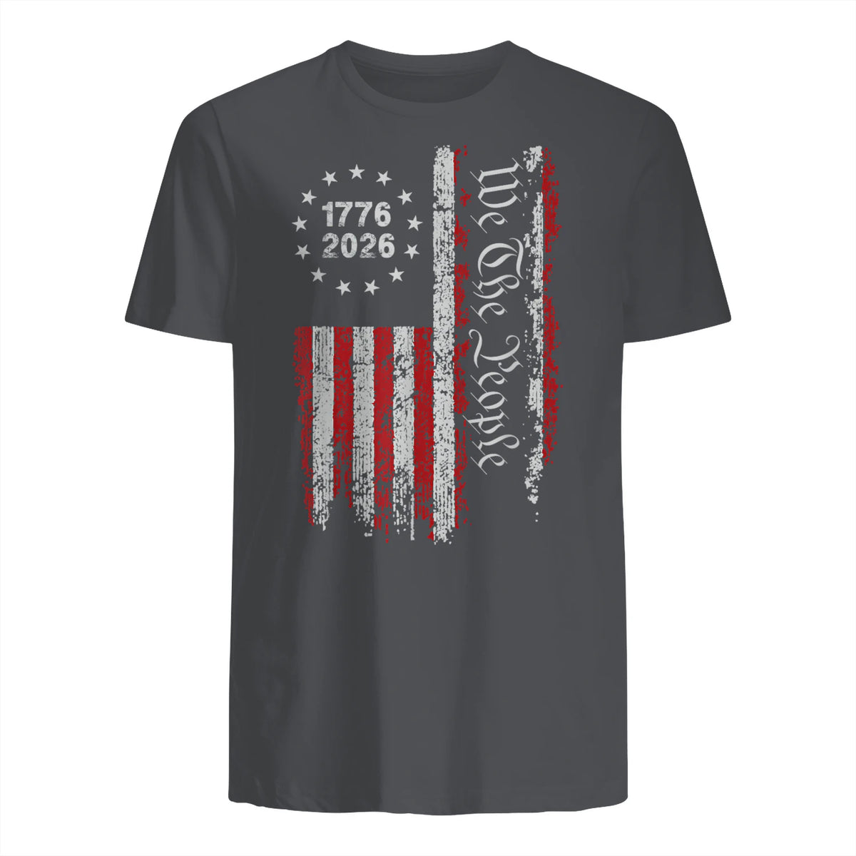 Independence Day Freedom T-Shirt in Charcoal - back view