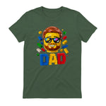 Dad Master Builder T-Shirt in Military Green - back view