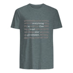 Everything Is Fine Trust Your Government Conspiracy Theory in Dark Heather - back view